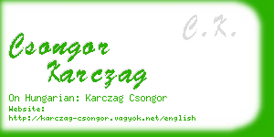 csongor karczag business card